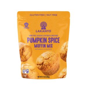 Lakanto Pumpkin Spice Muffin Mix – Sweetened with Monk Fruit, Allulose, Erythritol, Gluten Free, Nut Free, Fluffy, Great Tasting, Easy to Bake – Pumpkin Spice (9.9 Oz) Lakanto Pumpkin Spice Muffin Mix – Sweetened with Monk Fruit, Allulose, Erythritol, Gluten Free, Nut Free, Fluffy, Great Tasting, Easy to Bake – Pumpkin Spice (9.9 Oz)