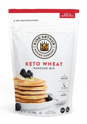 King Arthur Keto Wheat Pancake Mix: Low Carb, High Protein Breakfast Solution – Just Add Water for Fluffy Pancakes or Waffles – Non-GMO, Kosher Certified, 12 oz Pouch King Arthur Keto Wheat Pancake Mix: Low Carb, High Protein Breakfast Solution – Just Add Water for Fluffy Pancakes or Waffles – Non-GMO, Kosher Certified, 12 oz Pouch