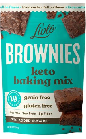 Livlo Keto Brownie Baking Mix – Just 1g Net Carb – Sugar & Gluten Free Keto Desserts, Sweets & Treats – Low Carb, Nut Free, Diabetic Friendly Snack – Fast, Delicious and Easy to Make – 12 servings Livlo Keto Brownie Baking Mix – Just 1g Net Carb – Sugar & Gluten Free Keto Desserts, Sweets & Treats – Low Carb, Nut Free, Diabetic Friendly Snack – Fast, Delicious and Easy to Make – 12 servings