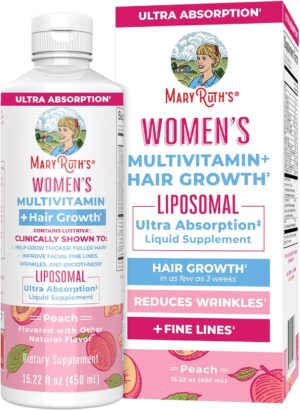 MaryRuth Organics Women’s Multivitamin Lustriva Hair Growth Liposomal | Biotin | Vitamin D, B | Clinically Tested for Thicker Hair, Fine Lines, Skin Care | Ages 18 | Hair Vitamins | 15 Fl Oz MaryRuth Organics Women’s Multivitamin Lustriva Hair Growth Liposomal | Biotin | Vitamin D, B | Clinically Tested for Thicker Hair, Fine Lines, Skin Care | Ages 18 | Hair Vitamins | 15 Fl Oz