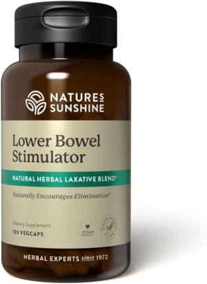 Nature’s Sunshine Lower Bowel Stimulator – Helps Relieve Constipation – Cleanse & Detox Your Colon with Natural Herbal Ingredients – 25 Servings – 100 Vegcaps Nature’s Sunshine Lower Bowel Stimulator – Helps Relieve Constipation – Cleanse & Detox Your Colon with Natural Herbal Ingredients – 25 Servings – 100 Vegcaps