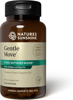 Nature’s Sunshine Gentle Move: Experience Daily Digestive Support and Natural Constipation Relief with Natural Fiber for Soft Stools & Regularity, 90 Capsules Nature’s Sunshine Gentle Move: Experience Daily Digestive Support and Natural Constipation Relief with Natural Fiber for Soft Stools & Regularity, 90 Capsules