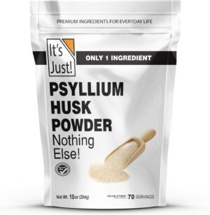 It’s Just! – Psyllium Husk Powder, Easy Mixing Dietary Fiber, Cleanse Your Digestive System, Finely Ground Powder, Ideal for Keto Baking, Non-GMO (Unflavored, 10oz (Pack of 1)) It’s Just! – Psyllium Husk Powder, Easy Mixing Dietary Fiber, Cleanse Your Digestive System, Finely Ground Powder, Ideal for Keto Baking, Non-GMO (Unflavored, 10oz (Pack of 1))