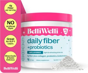 Unflavored Daily Fiber Supplement Powder with Collagen, Probiotics & Electrolytes | Supports Digestive Health, Gut Balance & Debloating, Sugar Free | 30 Servings Unflavored Daily Fiber Supplement Powder with Collagen, Probiotics & Electrolytes | Supports Digestive Health, Gut Balance & Debloating, Sugar Free | 30 Servings