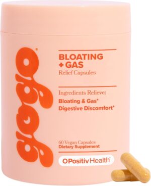 O Positiv GOGO Bloating & Gas Digestive Relief – Digestive Enzymes for Bloating Relief & Water Retention – Gas Relief Supplements with Bromelain, Ginger Root, & Milk Thistle – 30 Servings (Pack of 1) O Positiv GOGO Bloating & Gas Digestive Relief – Digestive Enzymes for Bloating Relief & Water Retention – Gas Relief Supplements with Bromelain, Ginger Root, & Milk Thistle – 30 Servings (Pack of 1)