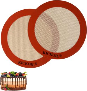 Round Silicone Baking Mats Set of 2-Silicone Mat for 8 Inch Pizza Cake Pan Air Fryer,Non-Stick Reusable Heat Resistant Baking Sheets for Bread Cookies Rolling Pie Tortilla Pastry Dough Round Silicone Baking Mats Set of 2-Silicone Mat for 8 Inch Pizza Cake Pan Air Fryer,Non-Stick Reusable Heat Resistant Baking Sheets for Bread Cookies Rolling Pie Tortilla Pastry Dough