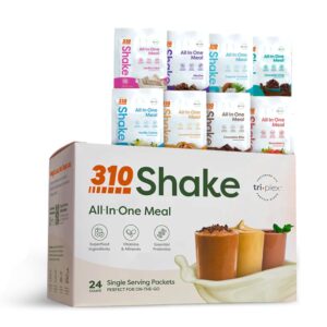 310 Nutrition – All-In-One Meal Replacement Shake – New Formula with Fiber Rich Vegan Superfood Blend – Natural Sweeteners – Low Carb Shake, Keto & Paleo Friendly – Gluten Free – 26 Essential Vitamins & Minerals – Variety Shake Box 310 Nutrition – All-In-One Meal Replacement Shake – New Formula with Fiber Rich Vegan Superfood Blend – Natural Sweeteners – Low Carb Shake, Keto & Paleo Friendly – Gluten Free – 26 Essential Vitamins & Minerals – Variety Shake Box