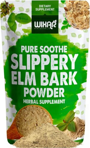 WIXAR Slippery Elm Bark Powder – Soothe Digestive Health, Sore Throat, Acid Reflux – Made from Inner Bark, Natural & Gluten-Free Blend, GMO-Free, Vegan Friendly – Herbal Supplement Powder – 5oz WIXAR Slippery Elm Bark Powder – Soothe Digestive Health, Sore Throat, Acid Reflux – Made from Inner Bark, Natural & Gluten-Free Blend, GMO-Free, Vegan Friendly – Herbal Supplement Powder – 5oz