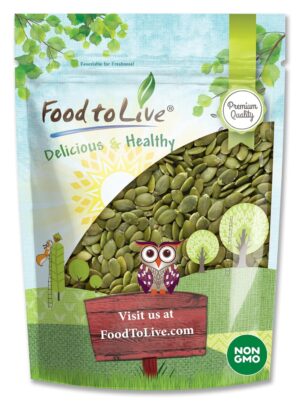 Food to Live – Raw Pepitas, 2 Pounds Non-GMO Verified, Pumpkin Seed Kernels, Unsalted, No Shell, Vegan, Kosher, Keto, Bulk. Wholesome Snack. High in Protein, Essential Fatty Acids. Great for Baking. Food to Live – Raw Pepitas, 2 Pounds Non-GMO Verified, Pumpkin Seed Kernels, Unsalted, No Shell, Vegan, Kosher, Keto, Bulk. Wholesome Snack. High in Protein, Essential Fatty Acids. Great for Baking.