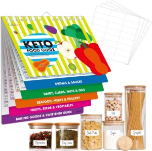 Magnetic Keto Food Cheat Sheet, Ketogenic Food Guide Booklet with 72 Removable Blank Labels Weight Loss Planning Tool Low Carb Meal Plan Recipe Guide Keto Diet for Beginning Magnetic Keto Food Cheat Sheet, Ketogenic Food Guide Booklet with 72 Removable Blank Labels Weight Loss Planning Tool Low Carb Meal Plan Recipe Guide Keto Diet for Beginning