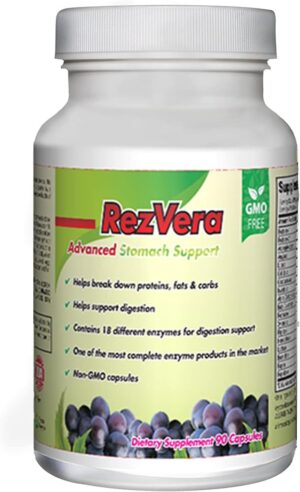 #1 Best All Natural Digestive Supplement for IBS Irritable Bowel Syndrome Stomach Bloating Gas Diarrhea Heartburn Acid Reflux Constipation Indigestion – RezVera 90 Capsules #1 Best All Natural Digestive Supplement for IBS Irritable Bowel Syndrome Stomach Bloating Gas Diarrhea Heartburn Acid Reflux Constipation Indigestion – RezVera 90 Capsules