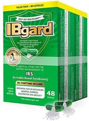 IBgard Daily Gut Health Support Dietary Supplement, 96 Capsules (Packaging May Vary) IBgard Daily Gut Health Support Dietary Supplement, 96 Capsules (Packaging May Vary)