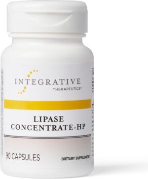 Integrative Therapeutics Lipase Concentrate-HP-Gut Enzyme Supplement for Men and Women to Support The Digestion of Fats* – 90 Vegan Capsules