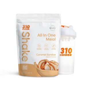 310 Nutrition – All-In-One Meal Replacement Shake with Shaker Cup – New Formula with Fiber Rich Vegan Superfood Blend – Natural Sweeteners – Low Carb Shake, Keto & Paleo Friendly – Gluten Free – 26 Essential Vitamins & Minerals -Caramel Sunday – 28 Servings 310 Nutrition – All-In-One Meal Replacement Shake with Shaker Cup – New Formula with Fiber Rich Vegan Superfood Blend – Natural Sweeteners – Low Carb Shake, Keto & Paleo Friendly – Gluten Free – 26 Essential Vitamins & Minerals -Caramel Sunday – 28 Servings