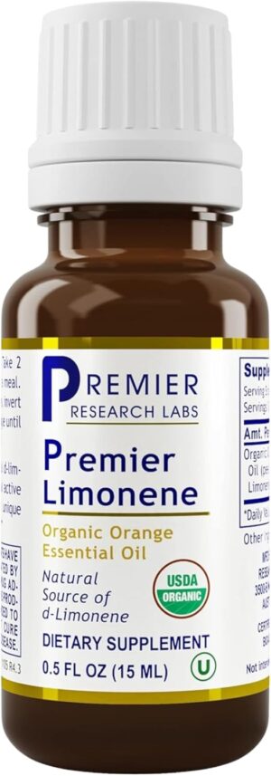 Premier Research Labs Limonene – Highly Bioavailable – Supports Cellular Health – Detoxification Properties – Cleanser Detox – Essential Oil Orange – 0.5 Fl oz – 300 Servings Premier Research Labs Limonene – Highly Bioavailable – Supports Cellular Health – Detoxification Properties – Cleanser Detox – Essential Oil Orange – 0.5 Fl oz – 300 Servings