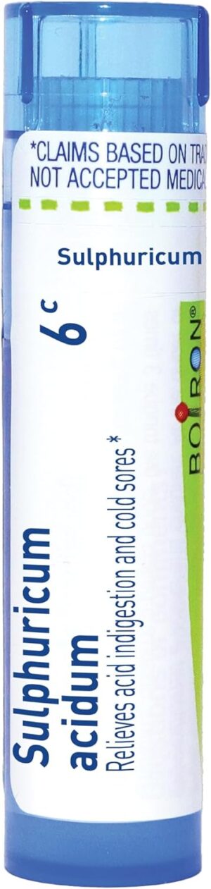 Boiron Sulphuricum Acidum 6C for Acid Indigestion & Cold Sores – 80 Pellets Boiron Sulphuricum Acidum 6C for Acid Indigestion & Cold Sores – 80 Pellets