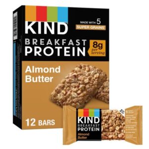 KIND Breakfast Protein Bars, Almond Butter, Healthy Snacks, Gluten Free, 8g Protein, 6 Count KIND Breakfast Protein Bars, Almond Butter, Healthy Snacks, Gluten Free, 8g Protein, 6 Count
