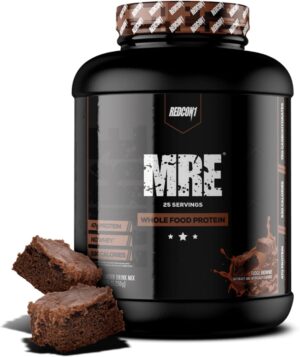 REDCON1 MRE Protein Powder, Fudge Brownie – Meal Replacement Protein Blend Made with MCT Oil & Whole Foods – Protein with Natural Ingredients to Aid in Muscle Recovery (25 Servings) REDCON1 MRE Protein Powder, Fudge Brownie – Meal Replacement Protein Blend Made with MCT Oil & Whole Foods – Protein with Natural Ingredients to Aid in Muscle Recovery (25 Servings)