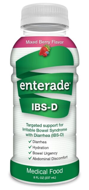 enterade IBS-D Beverage for IBS Relief of Symptoms from Irritable Bowel Syndrome with Diarrhea (IBS-D), Mixed Berry (12 Bottles, 8oz Each) enterade IBS-D Beverage for IBS Relief of Symptoms from Irritable Bowel Syndrome with Diarrhea (IBS-D), Mixed Berry (12 Bottles, 8oz Each)