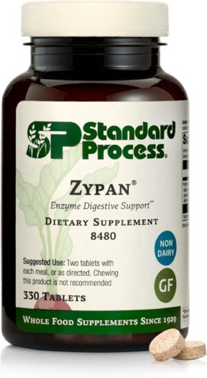 Standard Process Inc. Zypan – Digestive Health Support Supplement – HCI Supplement with Pancreatin, Betaine Hydrochloride & Pepsin – Support Macronutrient Digestion – 330 Tablets Standard Process Inc. Zypan – Digestive Health Support Supplement – HCI Supplement with Pancreatin, Betaine Hydrochloride & Pepsin – Support Macronutrient Digestion – 330 Tablets