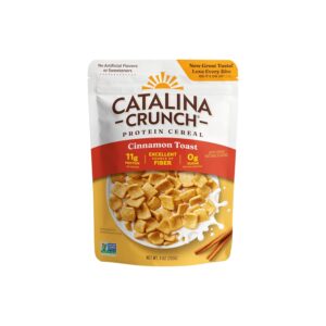 Catalina Crunch Protein Cereal – Sugar Free Breakfast Cereal with 11g of Protein – Gluten Free, Keto Friendly – Cinnamon Toast – 9 oz. Bag (Pack of 1) – Packaging May Vary Catalina Crunch Protein Cereal – Sugar Free Breakfast Cereal with 11g of Protein – Gluten Free, Keto Friendly – Cinnamon Toast – 9 oz. Bag (Pack of 1) – Packaging May Vary