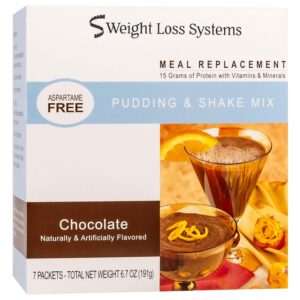 Weight Loss Systems Chocolate Cream Aspartame Free Pudding/Shake Mix, 15g Protein, Low Calorie, Low Carb, Low Fat, Kosher, Meal Replacement, KETO Diet Friendly, Ideal Protein Compatible, 7 Serving Box Weight Loss Systems Chocolate Cream Aspartame Free Pudding/Shake Mix, 15g Protein, Low Calorie, Low Carb, Low Fat, Kosher, Meal Replacement, KETO Diet Friendly, Ideal Protein Compatible, 7 Serving Box