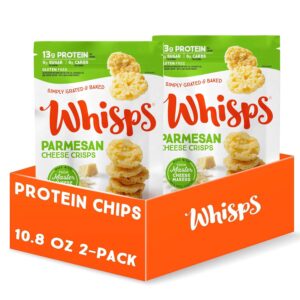 Whisps Cheese Crisps Parmesan Cheese | Protein Chips | Healthy Snacks | Protein Snacks, Gluten Free, High Protein, Low Carb Keto Food (10.8 Oz, 2 Pack) Whisps Cheese Crisps Parmesan Cheese | Protein Chips | Healthy Snacks | Protein Snacks, Gluten Free, High Protein, Low Carb Keto Food (10.8 Oz, 2 Pack)