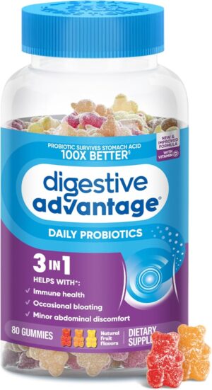 Digestive Advantage Probiotics – Daily Probiotic Gummies, 80 Count (ASA-117) Digestive Advantage Probiotics – Daily Probiotic Gummies, 80 Count (ASA-117)