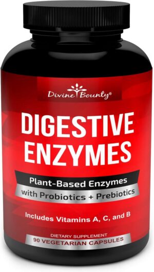 Digestive Enzymes with Probiotics & Prebiotics – Digestive Enzyme Supplements w Lipase, Amylase, Bromelain – Support a Healthy Digestive Tract for Men and Women – 90 Vegetarian Capsules Digestive Enzymes with Probiotics & Prebiotics – Digestive Enzyme Supplements w Lipase, Amylase, Bromelain – Support a Healthy Digestive Tract for Men and Women – 90 Vegetarian Capsules