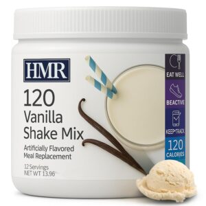 HMR 120 Vanilla Shake Meal Replacement Powder | Vanilla Shake Mix to Support Healthy Weight Loss | 12g of Protein | Nutritional Drink | Low Calorie Food | 12 Servings