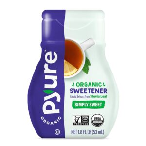 Pyure Organic Stevia Liquid Sweetener Keto Sugar Substitutes, Zero Calorie, Zero Sugar, Zero Carb, Plant-Based Sugar Free Liquid Stevia Extract, Simply Sweet, 1.8 oz Pyure Organic Stevia Liquid Sweetener Keto Sugar Substitutes, Zero Calorie, Zero Sugar, Zero Carb, Plant-Based Sugar Free Liquid Stevia Extract, Simply Sweet, 1.8 oz