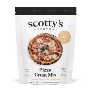 Scotty’s Everyday – Keto Pizza Crust Mix – 0g Net carbs, 0g Added Sugar, Gluten-Free, High Fiber – No Nut Flours – 8.4oz, Pack of 1 Scotty’s Everyday – Keto Pizza Crust Mix – 0g Net carbs, 0g Added Sugar, Gluten-Free, High Fiber – No Nut Flours – 8.4oz, Pack of 1