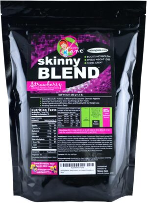 Skinny Blend | Best Tasting High Protein Shake for Women | Low Carb & Keto Friendly Meal Replacement | Satisfy Hunger & Boost Energy | Delicious Smoothie Flavor | 30 Shakes – Strawberry