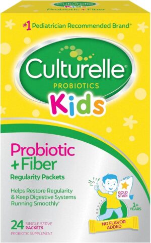 Culturelle Kids Probiotic + Fiber Packets (Ages 1+) – 24 Count – Digestive Health & Immune Support – Helps Restore Regularity (Packaging may vary) Culturelle Kids Probiotic + Fiber Packets (Ages 1+) – 24 Count – Digestive Health & Immune Support – Helps Restore Regularity (Packaging may vary)
