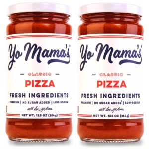 Yo Mama’s Foods Keto Classic Pizza Sauce – Pack of (2) – Vegan, No Sugar Added, Low Carb, Low Sodium, Gluten Free, Paleo, and Made with Fresh Non-GMO Tomatoes! Yo Mama’s Foods Keto Classic Pizza Sauce – Pack of (2) – Vegan, No Sugar Added, Low Carb, Low Sodium, Gluten Free, Paleo, and Made with Fresh Non-GMO Tomatoes!