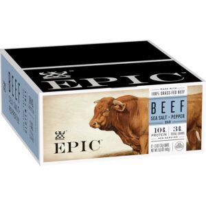 EPIC Protein Bars, Beef Sea Salt Pepper, Keto and Paleo Friendly, 1.3 oz, 12 ct EPIC Protein Bars, Beef Sea Salt Pepper, Keto and Paleo Friendly, 1.3 oz, 12 ct