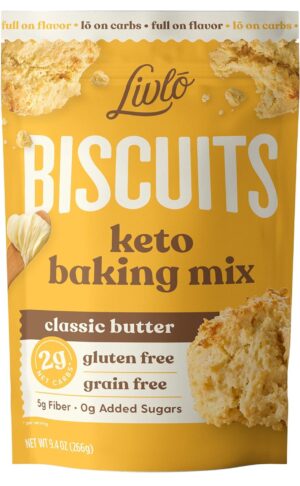 Livlo Keto Biscuit & Bread Mix – Low Carb & Gluten Free Baking Mix – 2g Net Carbs – Fast, Easy and Delicious Keto Friendly Food – 10 Servings – Classic Butter Biscuits Livlo Keto Biscuit & Bread Mix – Low Carb & Gluten Free Baking Mix – 2g Net Carbs – Fast, Easy and Delicious Keto Friendly Food – 10 Servings – Classic Butter Biscuits