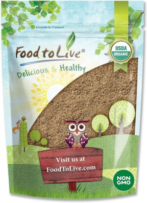 Food to Live Organic Psyllium Husk Powder, 12 Ounces — Non-GMO, Kosher, Ultra Fine, Unsweetened, Unflavored, Rich in Fiber, Natural Food Thickener, Great for Baking, Raw, Bulk, Vegan, Keto Friendly Food to Live Organic Psyllium Husk Powder, 12 Ounces — Non-GMO, Kosher, Ultra Fine, Unsweetened, Unflavored, Rich in Fiber, Natural Food Thickener, Great for Baking, Raw, Bulk, Vegan, Keto Friendly