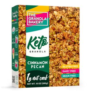 TGB Cinnamon Keto Granola | 1g Net Carb Cereal | Gluten Free Low Carb Nut Snack, 10 Ounces TGB Cinnamon Keto Granola | 1g Net Carb Cereal | Gluten Free Low Carb Nut Snack, 10 Ounces