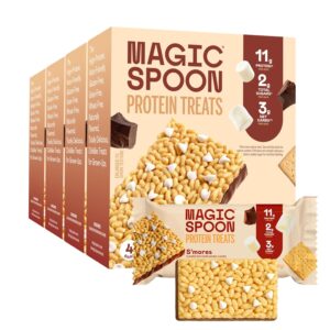 MAGIC SPOON Treats – High Protein, Low Carb, Keto Friendly, Low Sugar, Gluten Free, Crispy Protein Bar Cereal Bar, On-The-Go Healthy Snack (Smores, 16 Bars) MAGIC SPOON Treats – High Protein, Low Carb, Keto Friendly, Low Sugar, Gluten Free, Crispy Protein Bar Cereal Bar, On-The-Go Healthy Snack (Smores, 16 Bars)