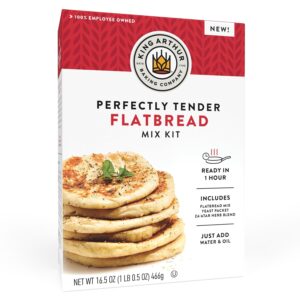 King Arthur Baking Company Perfectly Tender Flatbread Mix Kit 16.5 oz., Baking Mix – Ready in 1 hour King Arthur Baking Company Perfectly Tender Flatbread Mix Kit 16.5 oz., Baking Mix – Ready in 1 hour