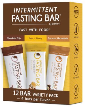 Prolon Fast Bars | Keto, Gluten Free, Dairy Free, Plant Based Protein, For Intermittent Fasting | Developed to Not Break a Fast | Variety Pack | Nuts & Honey, Chocolate Chip, Coconut Macadamia, 12 Ct Prolon Fast Bars | Keto, Gluten Free, Dairy Free, Plant Based Protein, For Intermittent Fasting | Developed to Not Break a Fast | Variety Pack | Nuts & Honey, Chocolate Chip, Coconut Macadamia, 12 Ct