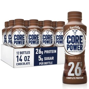Core Power Protein Shake, Chocolate, 26g Bottle, 14oz, 12 Pack Core Power Protein Shake, Chocolate, 26g Bottle, 14oz, 12 Pack