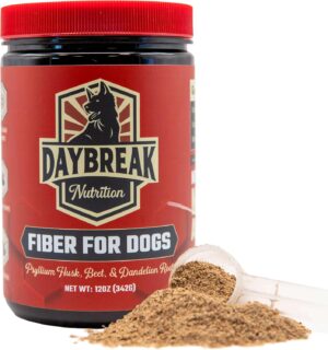 Fiber for Dogs Psyllium Husk, Beet Root, Dandelion Root, and Prebiotics to Aid in Relief from Diarrhea, Constipation, Anal Gland Issues, and Scoots