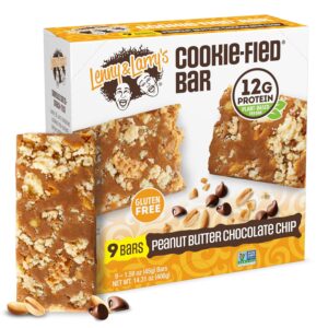 Lenny & Larry’s Cookie-fied Protein Bar – Peanut Butter Chocolate Chip Vegan Protein Bars 9x45g – Healthy Snacks with 12g Plant Protein & 5g Fiber – Gluten free Power Bar, Keto Friendly, Non-GMO & Vegan Lenny & Larry’s Cookie-fied Protein Bar – Peanut Butter Chocolate Chip Vegan Protein Bars 9x45g – Healthy Snacks with 12g Plant Protein & 5g Fiber – Gluten free Power Bar, Keto Friendly, Non-GMO & Vegan