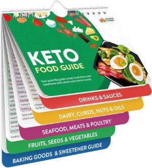 Keto Cheat Sheets Magnets Booklet – Keto Gifts for Women – Keto Diet Beginners Guide – Keto Food Book Magnetic Chart – Weight Loss Low Carb Ketogenic Diet Keto Cookbook Meal Plan – Keto Chow Mojo