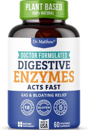 Best Digestive Enzymes for Women & Men with Lactase Lipase Amylase Bromelain. Enzymes for Digestion & Digestive Health. Gas and Bloating Relief for Women and Men. Gallbladder Enzymes & Supplements.