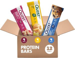 Quest Nutrition Fruit Flavored Variety Pack Protein Bars, High Protein, Low Carb, Gluten Free, Keto Friendly, 12 Count
