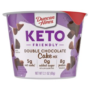 Duncan Hines Keto Friendly Cake Cups Double Chocolate Cake Mix, 2.1 oz Duncan Hines Keto Friendly Cake Cups Double Chocolate Cake Mix, 2.1 oz