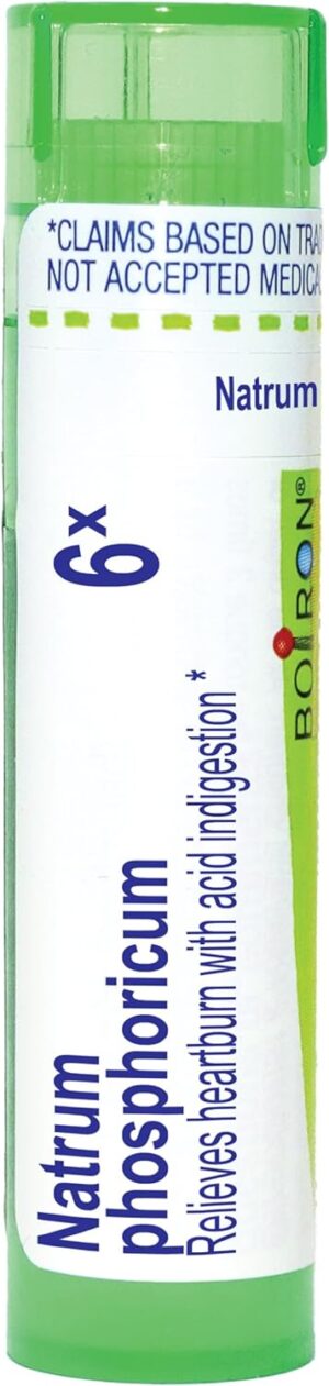 Boiron Natrum Phosphoricum 6X for Heartburn with Acid Indigestion – 80 Pellets Boiron Natrum Phosphoricum 6X for Heartburn with Acid Indigestion – 80 Pellets